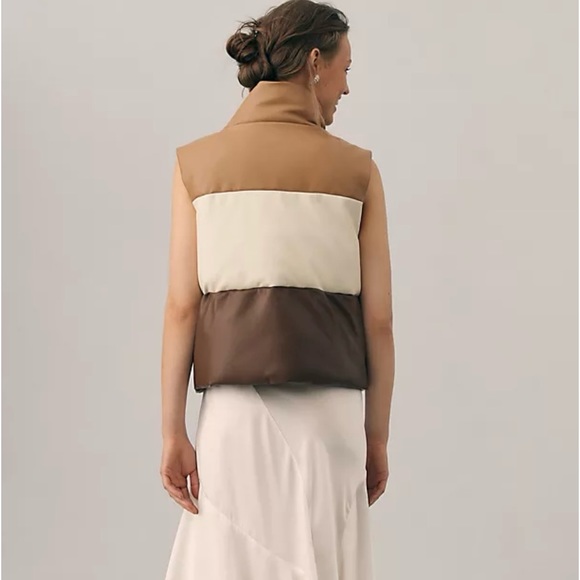 NEW Anthropologie Colorblock Vest Size Large - Picture 2 of 3
